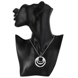 925 Silver Circle Pendant Jewelry Set for Women
