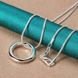 925 Sterling Silver Round Jewelry Set for Women