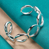 925 Sterling Silver Round Jewelry Set for Women