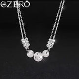 925 Sterling Silver Charm Beads Necklace Bracelet Set