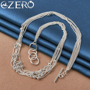 Elegant 925 Sterling Silver Grape Beads Set - 4 Piece Jewelry Set for Women