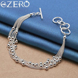 Elegant 925 Sterling Silver Grape Beads Set - 4 Piece Jewelry Set for Women