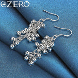Elegant 925 Sterling Silver Grape Beads Set - 4 Piece Jewelry Set for Women