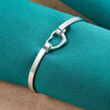 925 Silver Love Heart Jewelry Set for Women Wedding Party Charm Gift