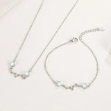 925 Silver Necklace & Bracelet Set Wedding Jewelry The Big Dipper Star