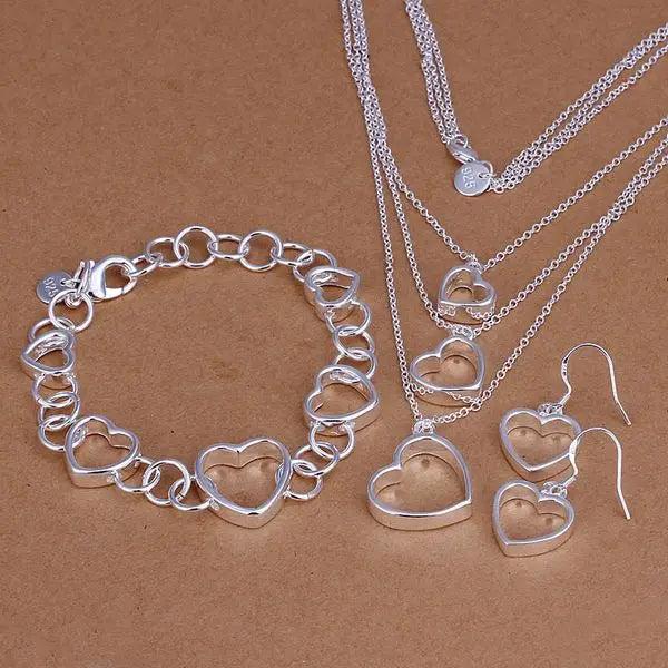 925 Sterling Silver Jewelry Set for Women Bridal Wedding