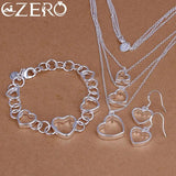925 Sterling Silver Jewelry Set for Women Bridal Wedding
