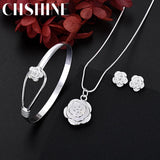 925 Silver Flower Jewelry Set for Women