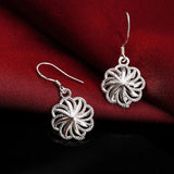 925 Silver Flowers Jewelry Set for Women Wedding Party