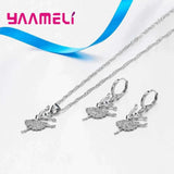 925 Silver Dancing Girl Jewelry Set with CZ Zircon