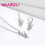 925 Silver Dancing Girl Jewelry Set with CZ Zircon