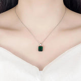 925 Silver Jewelry Set Rectangle Zircon Wedding Jewelry