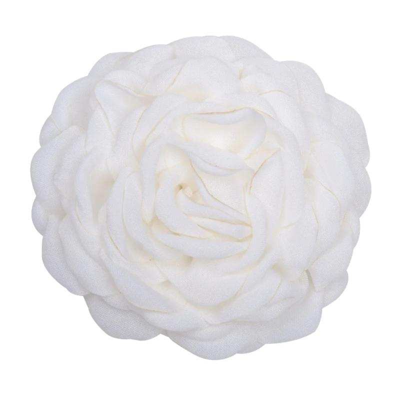 5Pcs Burnt Edge Rose Camellia Flower Heads Artificial Flowers DIY Hairpin Brooch