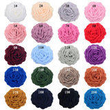 5Pcs Burnt Edge Rose Camellia Flower Heads Artificial Flowers DIY Hairpin Brooch