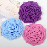 5Pcs Burnt Edge Rose Camellia Flower Heads Artificial Flowers DIY Hairpin Brooch