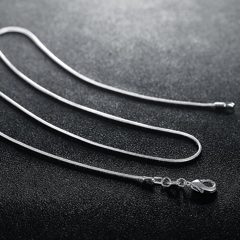 10PCS Silver Snake Chain Necklace 16-30 Inches Fine Jewelry