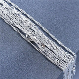 5pcs 925 Silver Water-Wave Necklace for Women Pendant Accessories