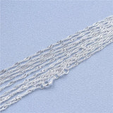 5pcs 925 Silver Water-Wave Necklace for Women Pendant Accessories