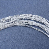5pcs 925 Silver Water-Wave Necklace for Women Pendant Accessories