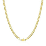925 Sterling Silver 18/20/24 Inch 18k 6mm Full Sideways Chain Necklace