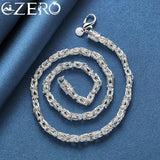 ALIZERO 925 Silver Dragon Head Chain Necklace Men Party Charm Jewelry Gift