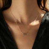 925 Silver Number 3 Necklace Pendant Sweet Holiday Chain Neck For Women
