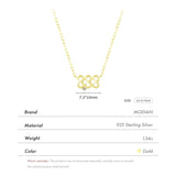 925 Silver Number 3 Necklace Pendant Sweet Holiday Chain Neck For Women
