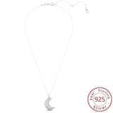 925 Silver Moon & Stone Necklace Set