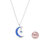 925 Sterling Silver Moon Sun Sea Turtle Heart Evil Eyes Pendant Necklace