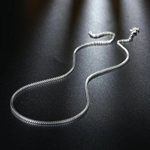 10PCS 925 Sterling Silver Necklace 16-24 inch 2MM Box Chain Party Jewelry Gift