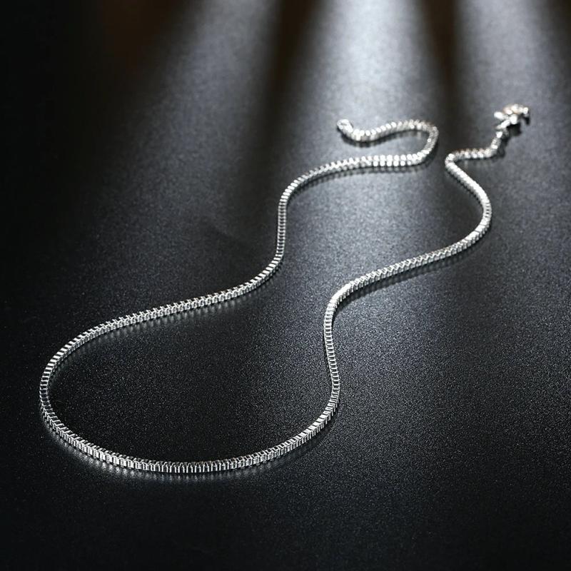 10PCS 925 Sterling Silver Necklace 16-24 inch 2MM Box Chain Party Jewelry Gift