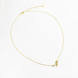 925 Silver Zircon Leafs Pendant Necklace Women Choker