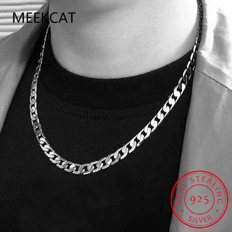 925 Silver Men's Necklace 16-24 Inches 8MM Chain Wedding Christmas