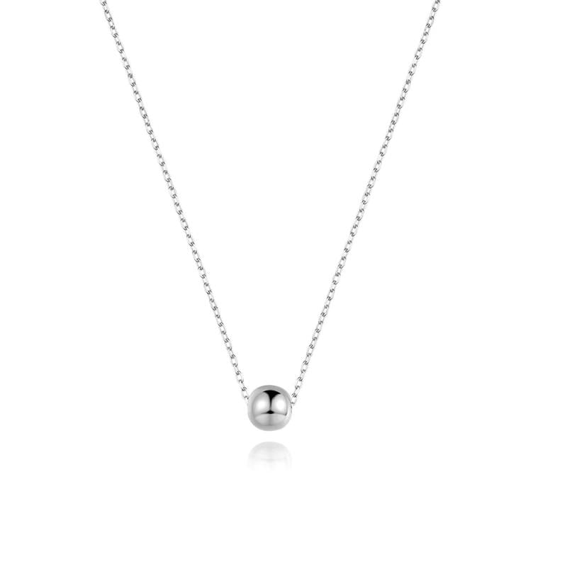 925 Silver Beads Pendant Necklace Small Definite Fine Jewelry