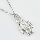 ANDYWEN 925 Silver Robert Future Pendant Necklace Women Jewelry Gift