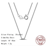 SENLISSi 18K Gold Necklace Box Chain Choker Silver 925 Jewelry Neck Gift