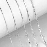 SENLISSi 18K Gold Necklace Box Chain Choker Silver 925 Jewelry Neck Gift