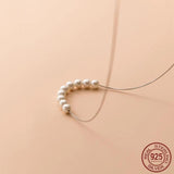 925 Silver Pearl Necklace Women Girls Jewelry