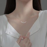 925 Silver Pearl Necklace Women Girls Jewelry