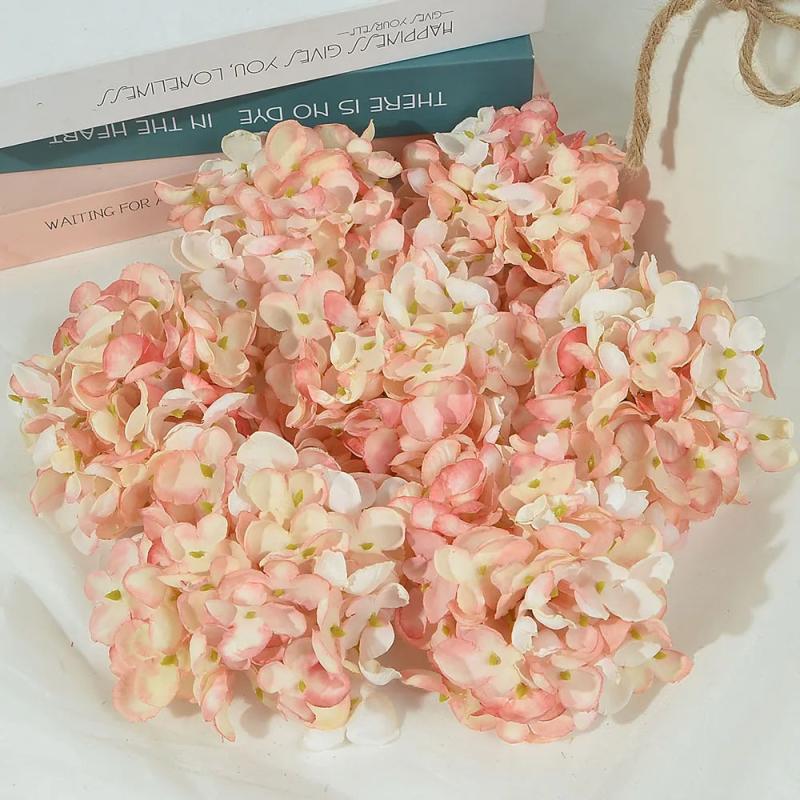 5Pcs Silk Hydrangea Flower Head Wedding DIY Arch Home Decoration