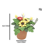 Dollhouse Mini Sunflower Potted Ornament DIY Prop Decor