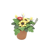 Dollhouse Mini Sunflower Potted Ornament DIY Prop Decor