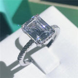 S925 Silver Cz Stone Wedding Band Ring for Women