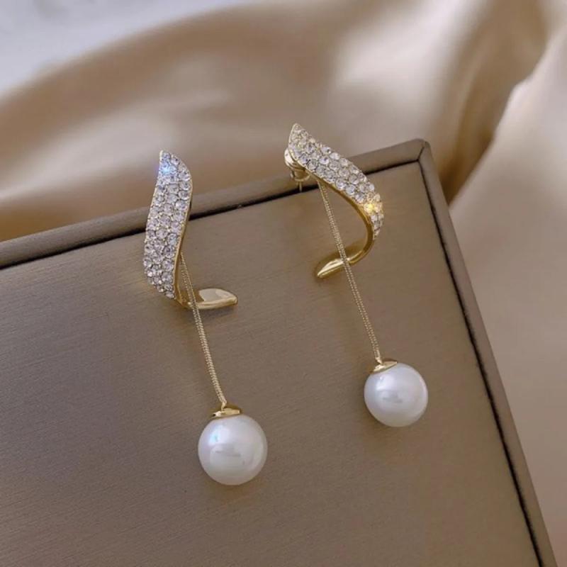 Crystal Rhinestone Tassel Earrings for Women