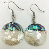 Zealand Abalone Shell Mother of pearl Shell Women Bead Dangle Earrings