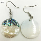 Zealand Abalone Shell Mother of pearl Shell Women Bead Dangle Earrings