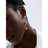 Green Natural Stone Stainless Steel Drop Earrings, Charm Jewelry for Women
