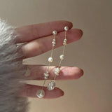 French Baroque Freshwater Pearl Dangle Earrings Bridal Jewelry