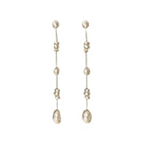 French Baroque Freshwater Pearl Dangle Earrings Bridal Jewelry