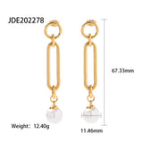 Youthway Pearl Dangle Earrings 316 Stainless Steel Plated PVD Waterproof